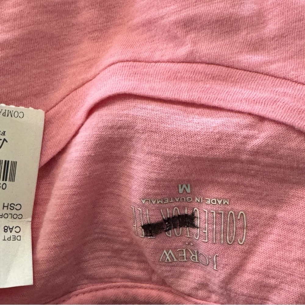 J. Crew Factory Womens Slim Fit Coral Seashell Graphic Tee BY951 Pink Size M NWT - Picture 3 of 4